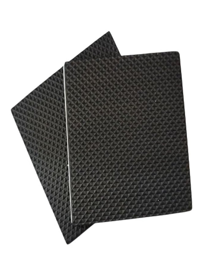 Clickswift® 2Pcs Square Anti-Slip Pads for Furniture Self-Adhesive Rubber Furniture Pad for Sofa-Bed, Chair Leg Floor Protector Noise Insulation Floor Home Assessors 8.5 Cm (Black) - Image 1